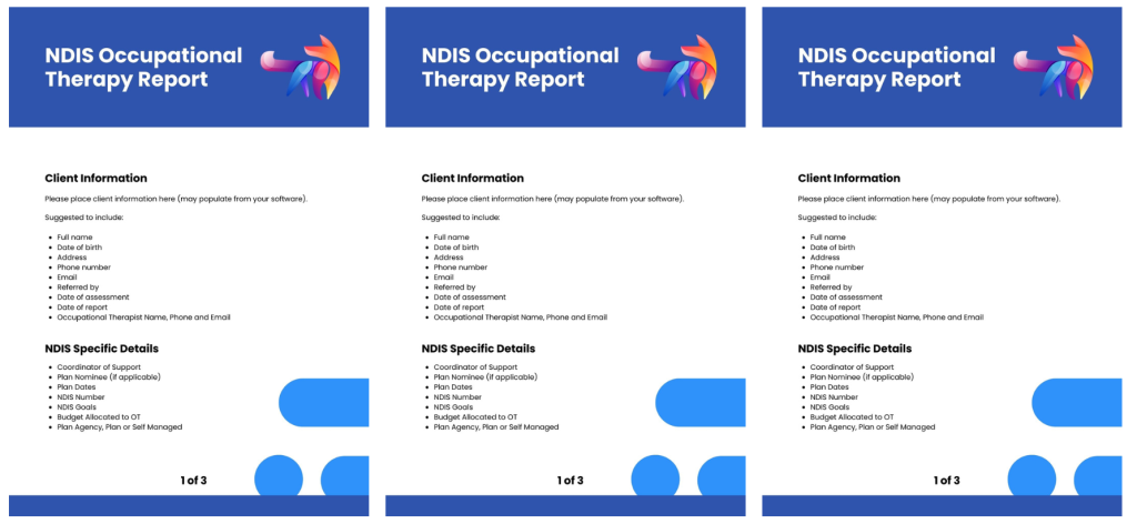 NDIS Occupational Therapy Report Template